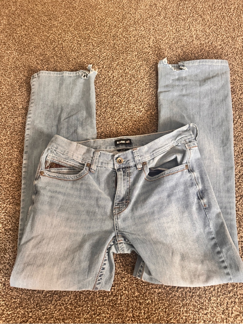 Rank 45 straight leg mens jeans 34/36